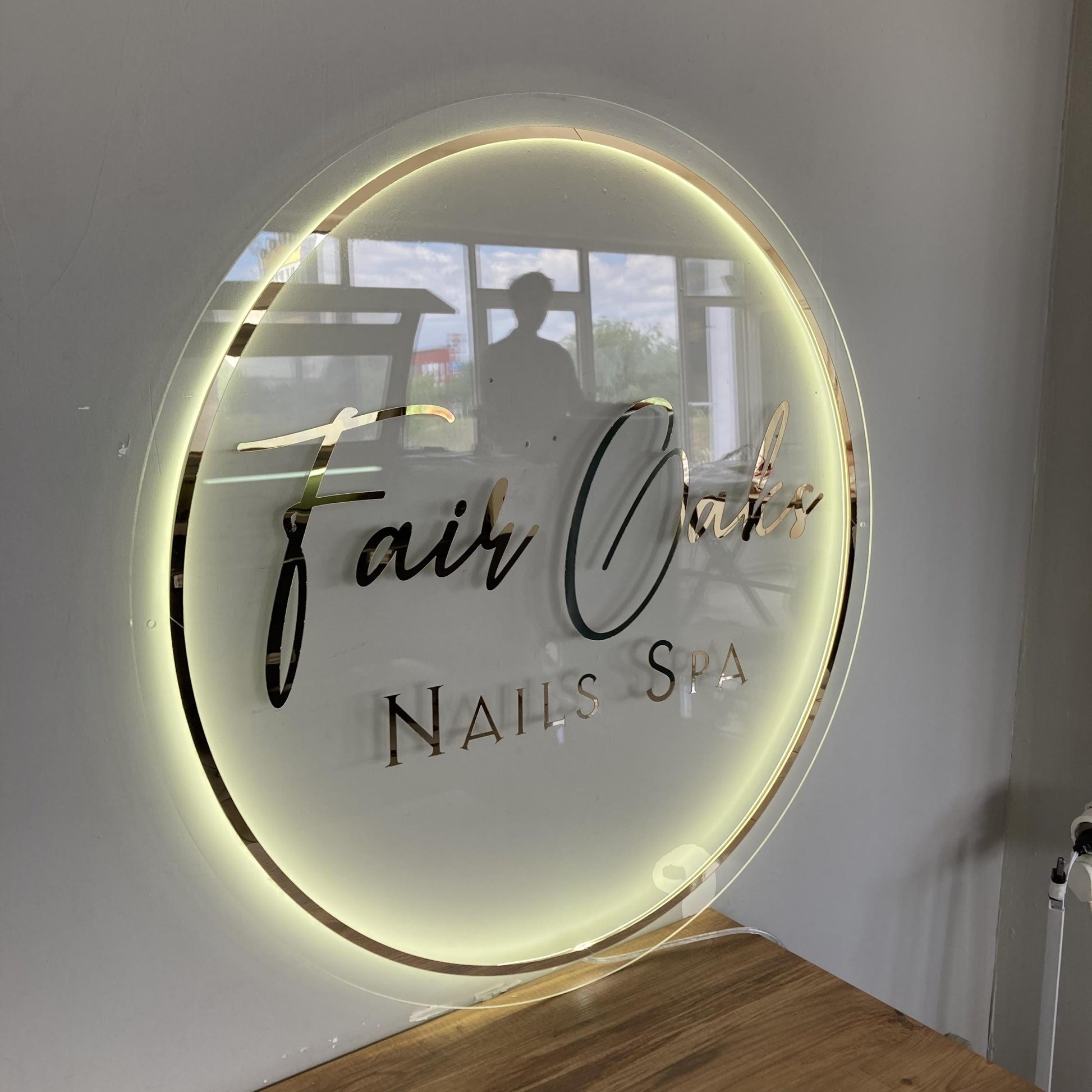 Business Logo Sign, Custom 3D Backlit Acrylic Sign, Personalized Business Name Sign, Salon Wall Decor, Office Sign, Storefront Sign