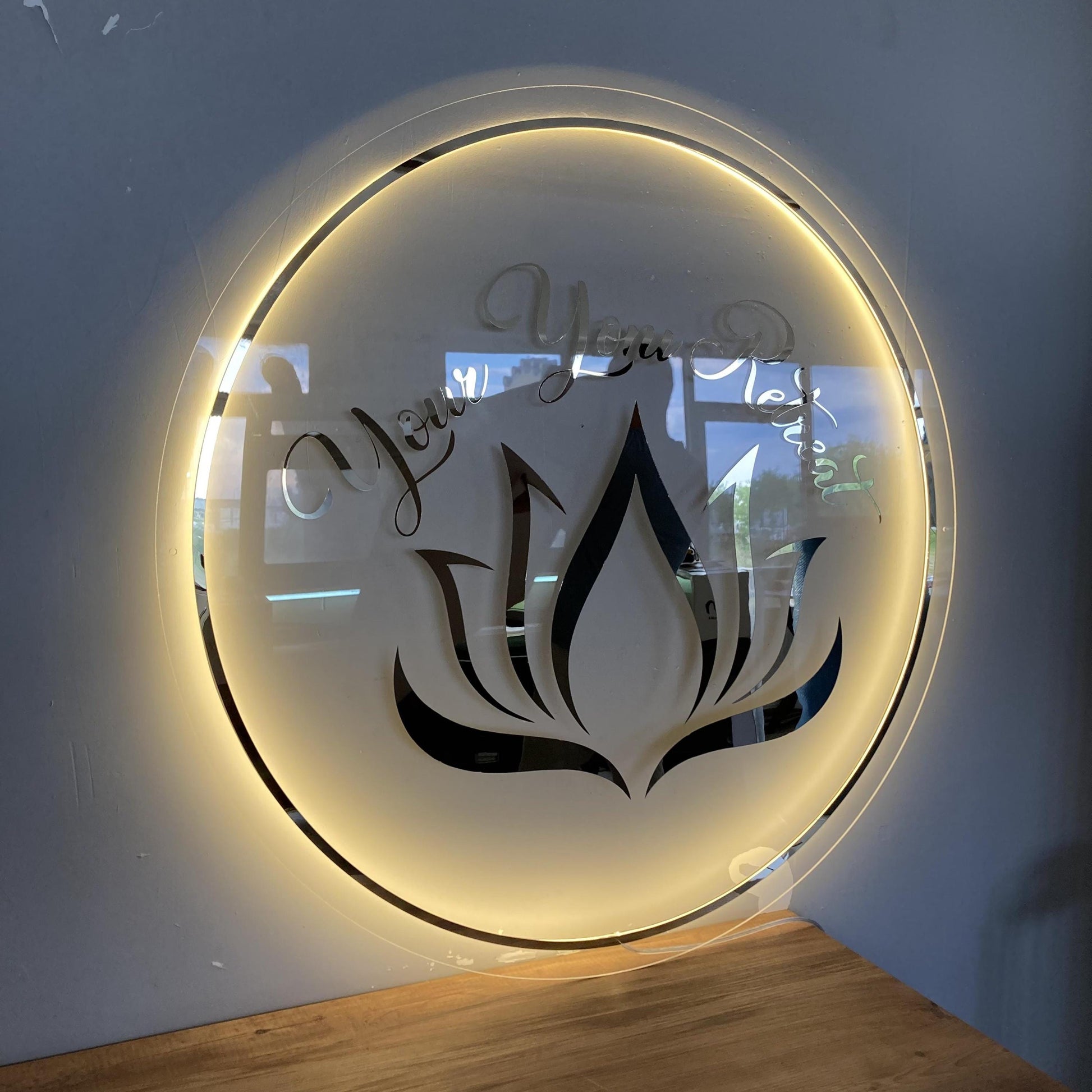 Business Logo Sign, Custom 3D Backlit Acrylic Sign, Personalized Business Name Sign, Salon Wall Decor, Office Sign, Storefront Sign