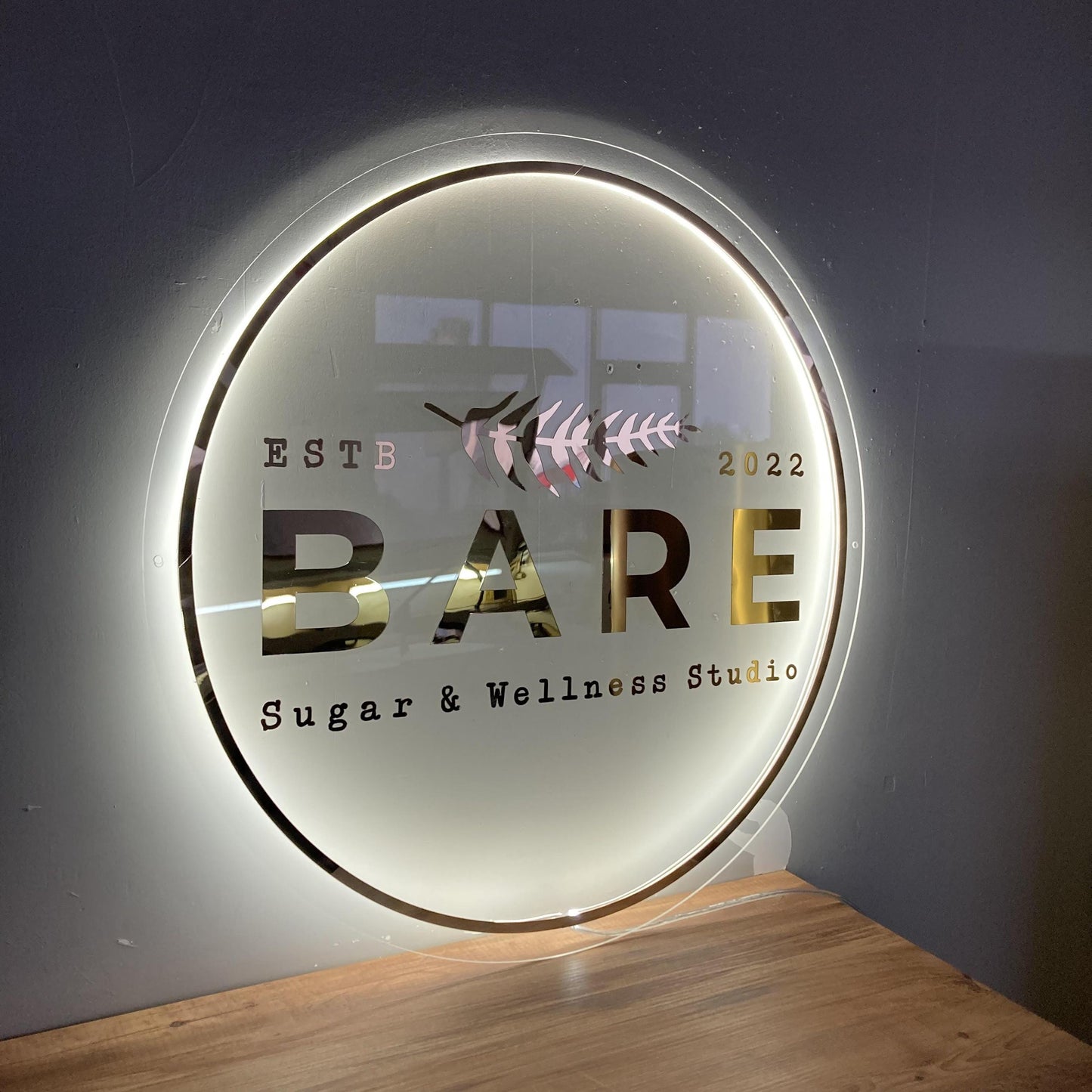 Business Logo Sign, Custom 3D Backlit Acrylic Sign, Personalized Business Name Sign, Salon Wall Decor, Office Sign, Storefront Sign