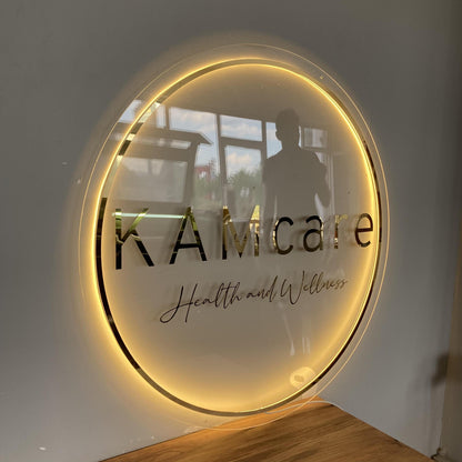 Custom Logo Sign, Business Custom 3D Backlit Acrylic Sign, Personalized Business Name Sign, Salon Wall Decor, Office Sign, Storefront Sign