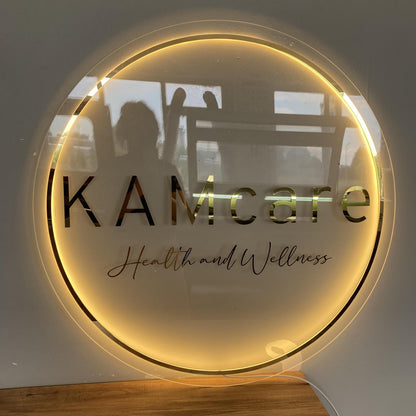 Custom Logo Sign, Business Custom 3D Backlit Acrylic Sign, Personalized Business Name Sign, Salon Wall Decor, Office Sign, Storefront Sign
