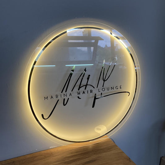 Custom Logo Sign, Business Custom 3D Backlit Acrylic Sign, Personalized Business Name Sign, Salon Wall Decor, Office Sign, Storefront Sign
