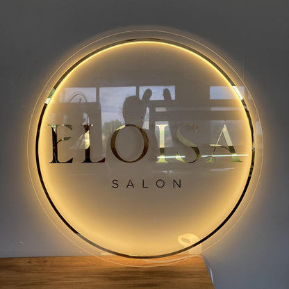 Custom Logo Sign, Business Custom 3D Backlit Acrylic Sign, Personalized Business Name Sign, Salon Wall Decor, Office Sign, Storefront Sign