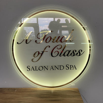 Custom Logo Sign, Business Custom 3D Backlit Acrylic Sign, Personalized Business Name Sign, Salon Wall Decor, Office Sign, Storefront Sign