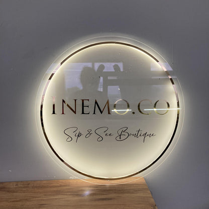 Custom Logo Sign, Business Custom 3D Backlit Acrylic Sign, Personalized Business Name Sign, Salon Wall Decor, Office Sign, Storefront Sign