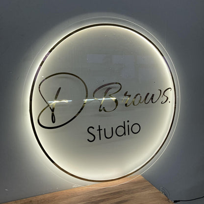 Custom Logo Sign, Business Custom 3D Backlit Acrylic Sign, Personalized Business Name Sign, Salon Wall Decor, Office Sign, Storefront Sign