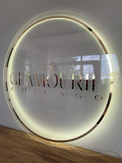 Custom Logo Sign, Business Custom 3D Backlit Acrylic Sign, Personalized Business Name Sign, Salon Wall Decor, Office Sign, Storefront Sign