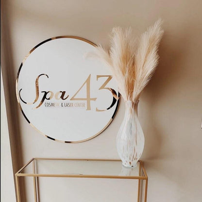 Business Mirror Logo Sign, Custom 3D Acrylic Sign, Modern Office Wall Decor, Personalized Company Logo, Reception Desk Sign
