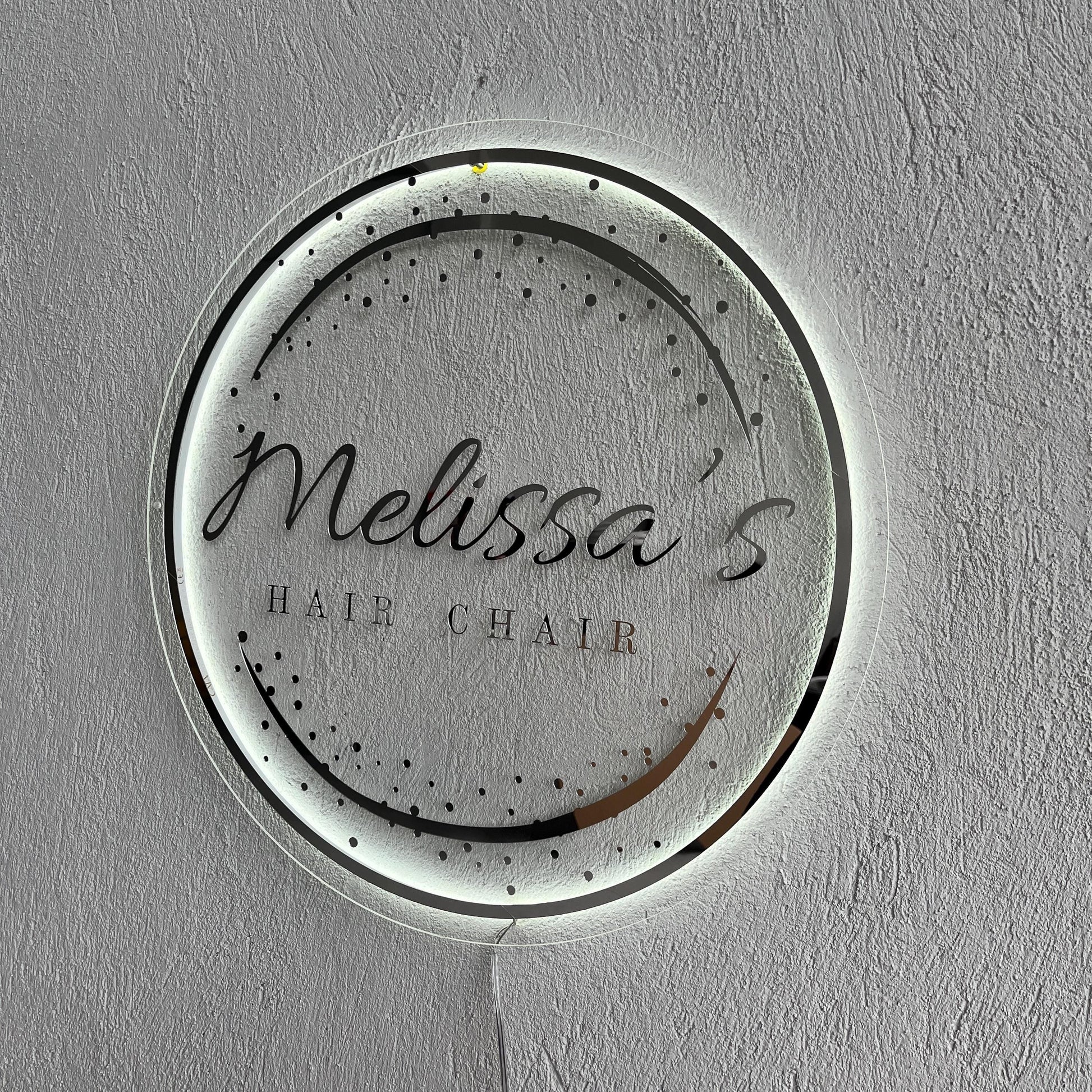 Custom 3D Business Logo Sign, Backlit Acrylic Sign, Personalized Business Name Sign, Salon Wall Decor, Office Sign, Storefront Sign