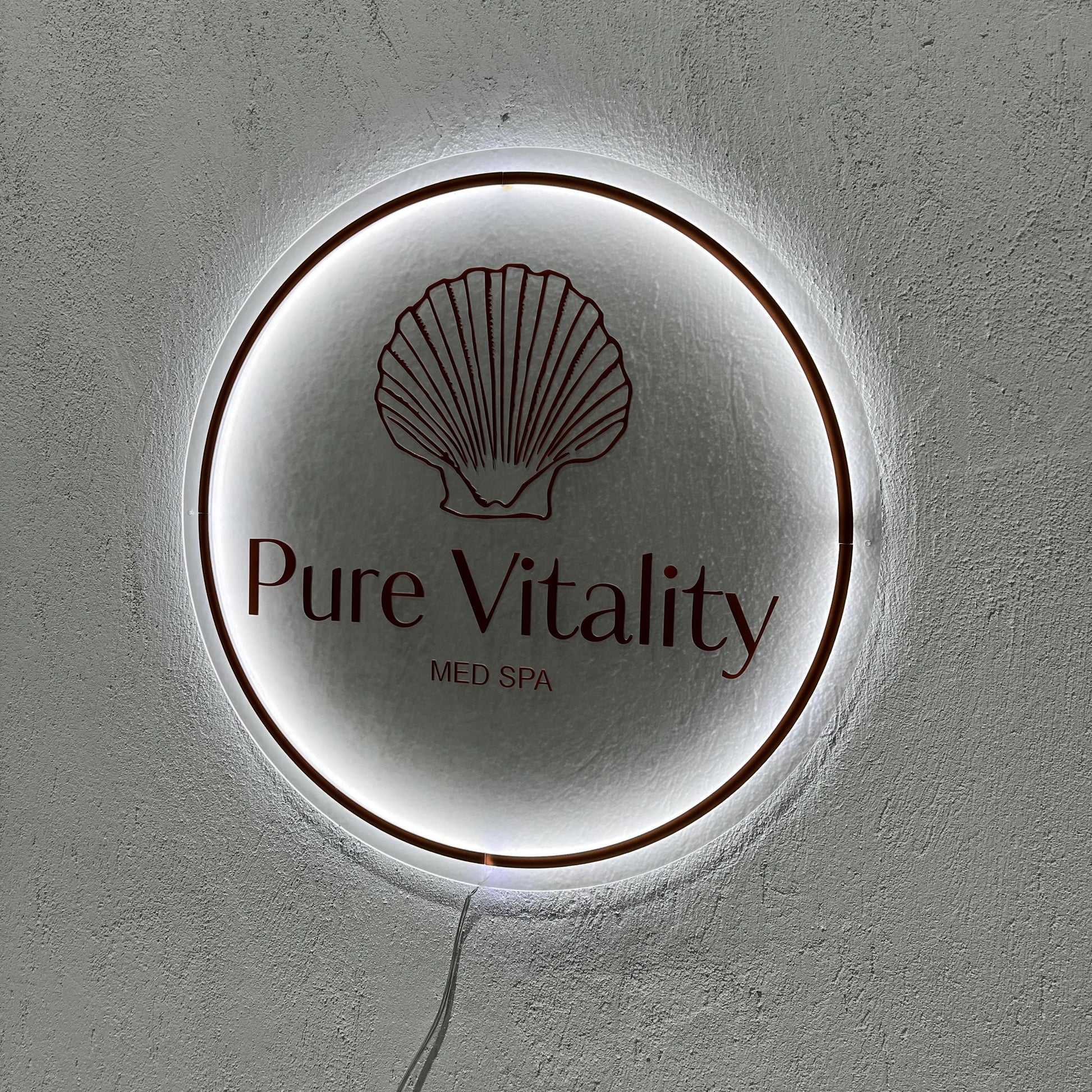 Frosted Custom Sign Business Logo, Backlit Acrylic Sign, Personalized Business Name Sign, Salon Wall Decor, Office Sign, Storefront Sign