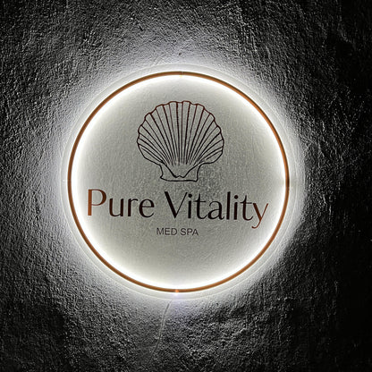 Frosted Custom Sign Business Logo, Backlit Acrylic Sign, Personalized Business Name Sign, Salon Wall Decor, Office Sign, Storefront Sign