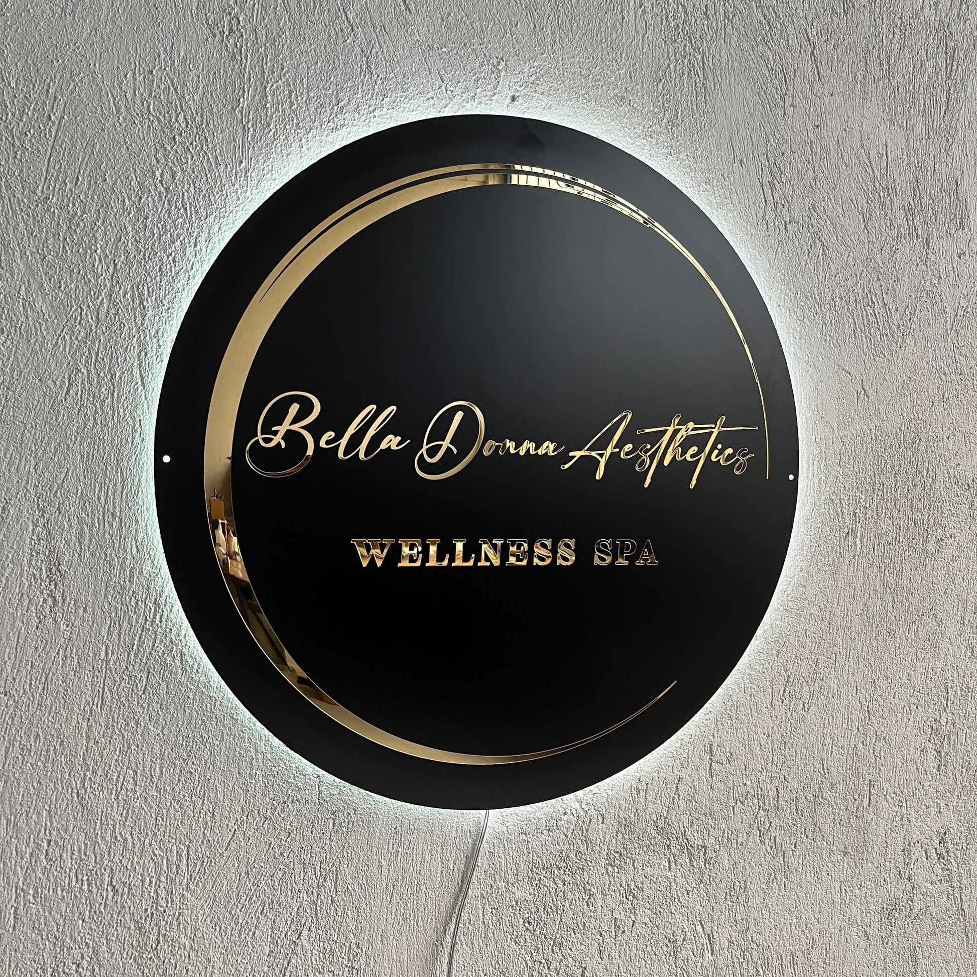 Custom Black Neon Business Logo Sign, Backlit Acrylic Sign, Personalized Business Name Sign, Salon Wall Decor, Office Sign, Storefront Sign