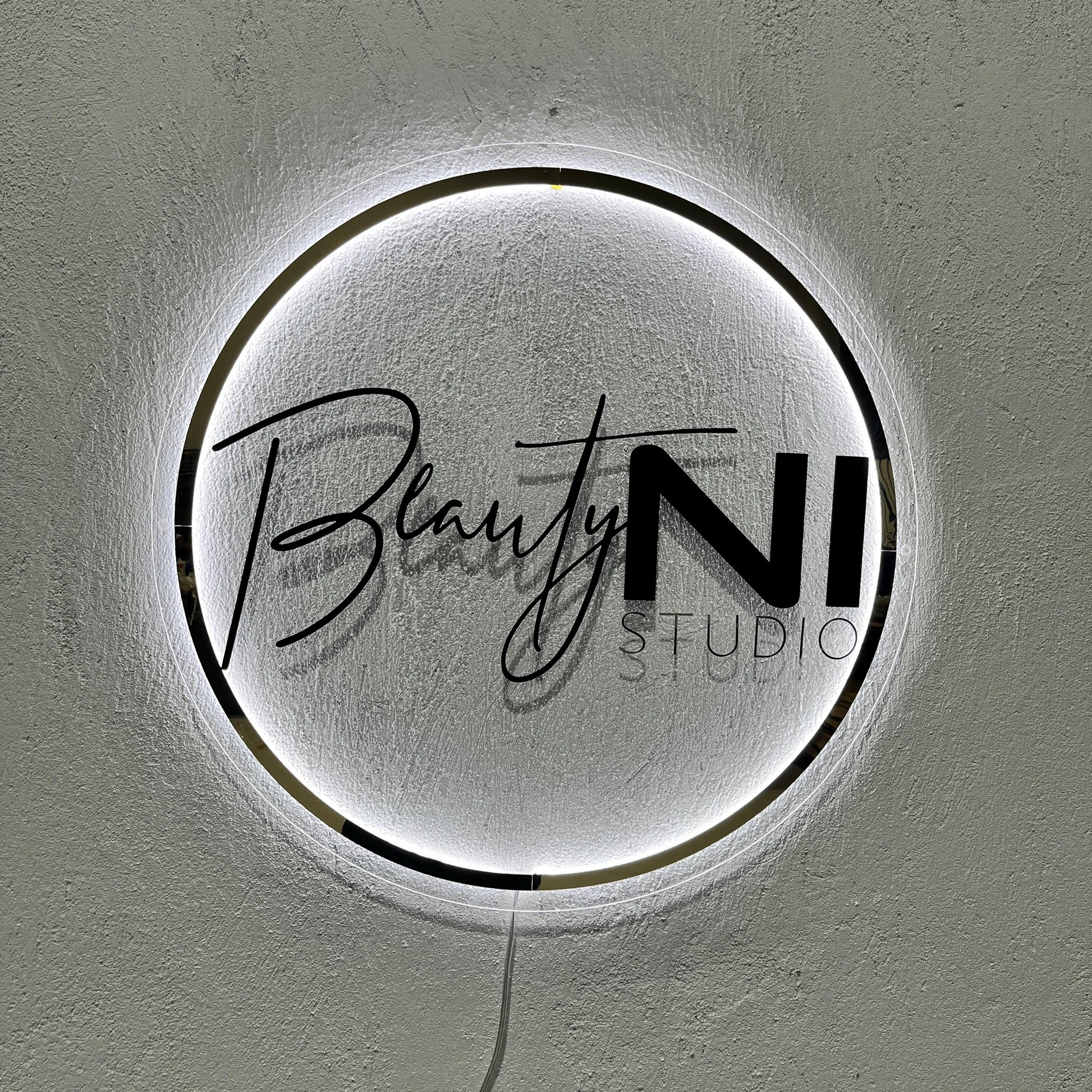 Custom Neon Sign, Backlit Acrylic Sign, Personalized Business Name Sign, Salon Wall Decor, Office Sign, Storefront Sign