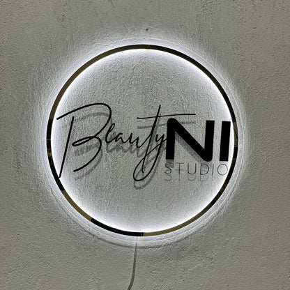 Custom Neon Sign, Backlit Acrylic Sign, Personalized Business Name Sign, Salon Wall Decor, Office Sign, Storefront Sign