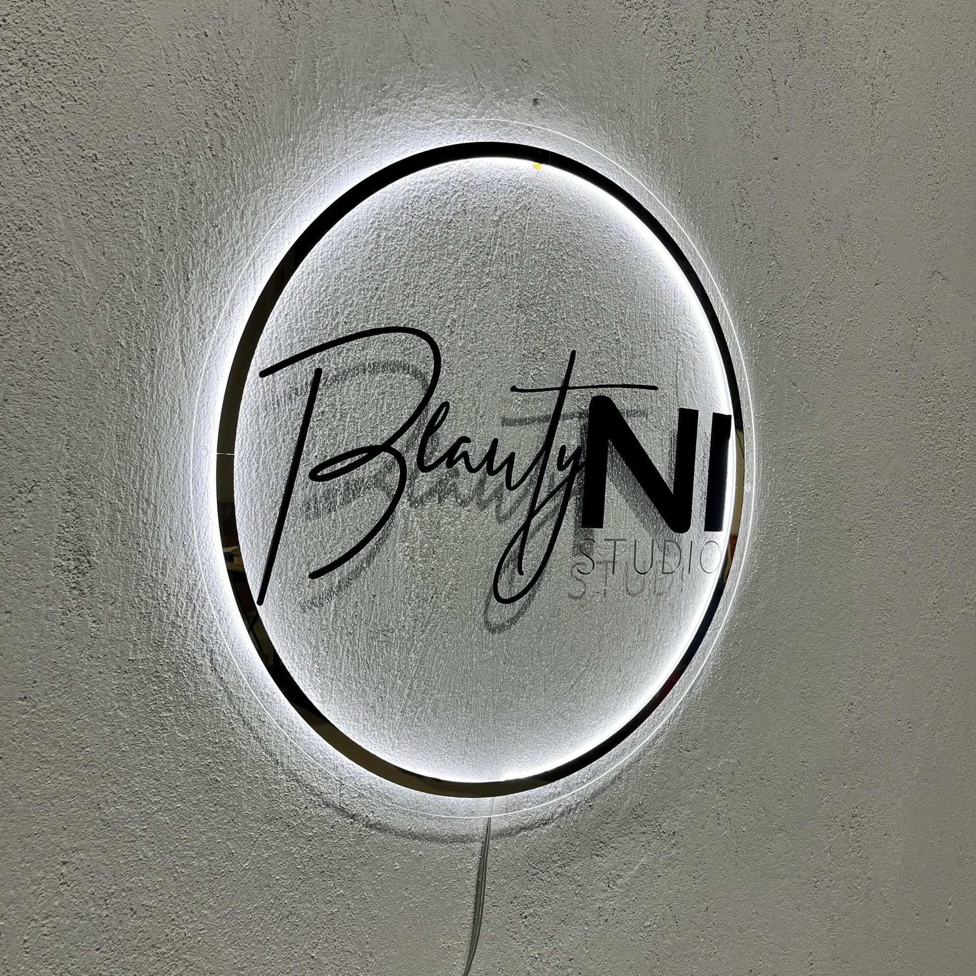 Custom Neon Sign, Backlit Acrylic Sign, Personalized Business Name Sign, Salon Wall Decor, Office Sign, Storefront Sign