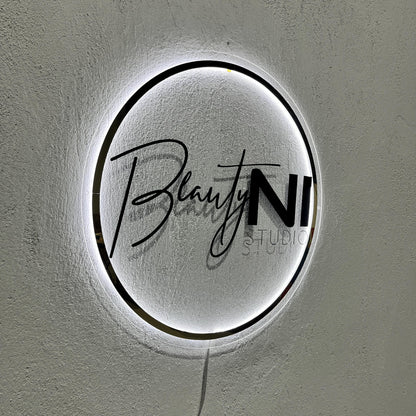 Custom Neon Sign, Backlit Acrylic Sign, Personalized Business Name Sign, Salon Wall Decor, Office Sign, Storefront Sign