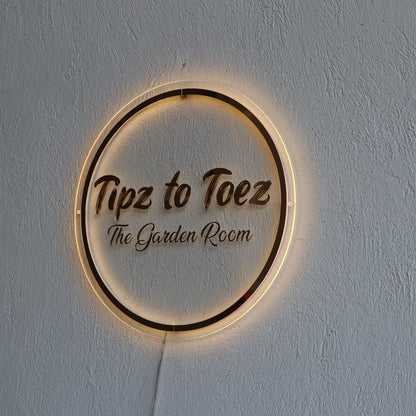 Rose Gold Mirror Custom Sign Business Logo, Backlit Acrylic Sign, Personalized Business Name Sign, Salon Wall Decor, Office Storefront Sign