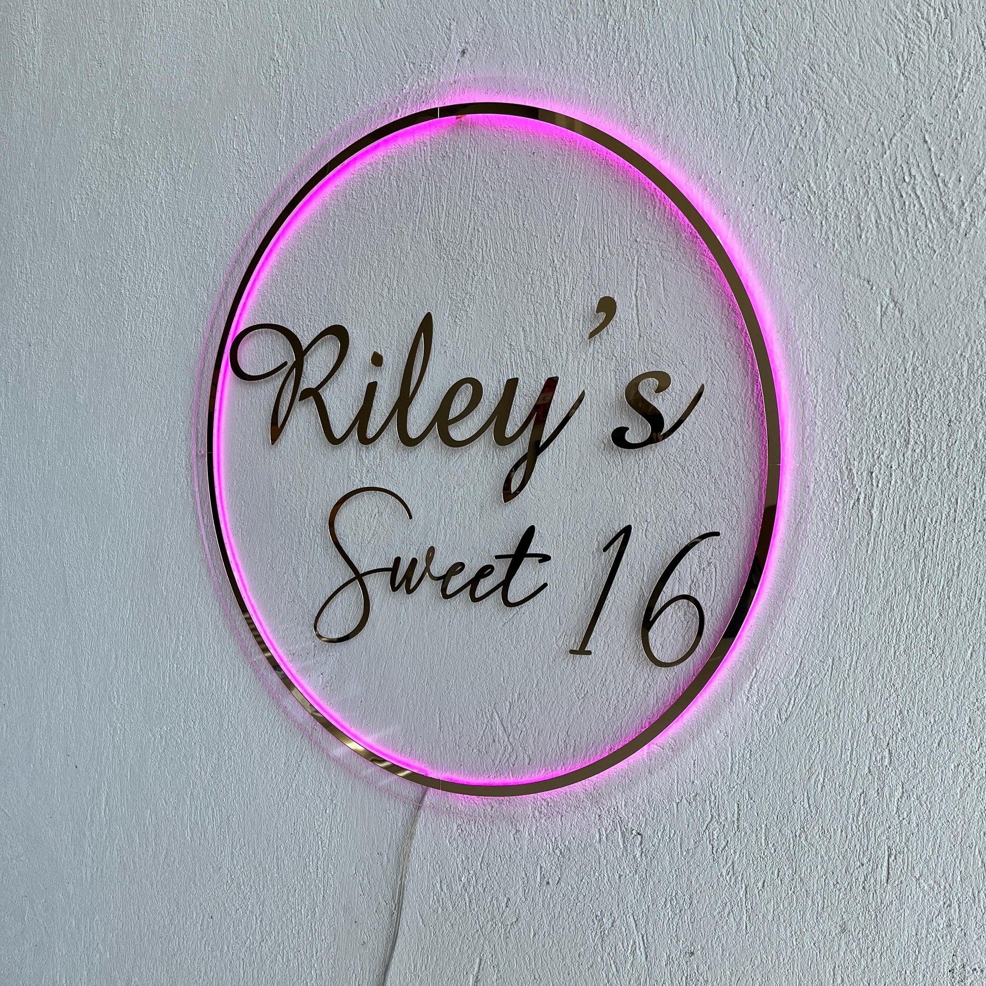 Gold Mirror Custom Sign Business Logo, Backlit Acrylic Sign, Personalized Business Name Sign, Salon Wall Decor, Office Sign, Storefront Sign