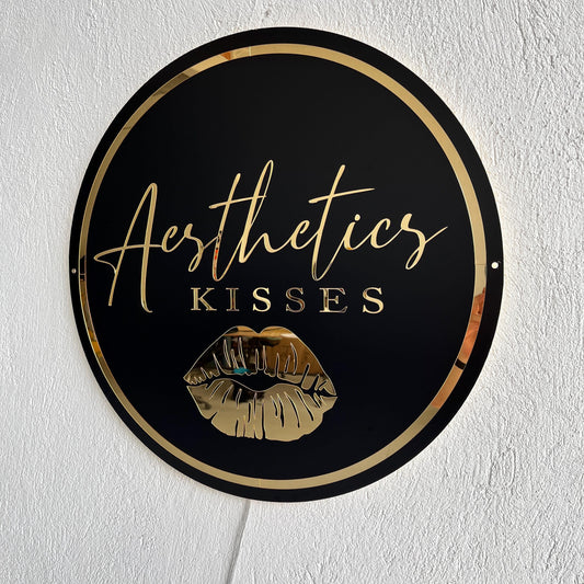 Custom Black Neon Business Logo Sign, Backlit Acrylic Sign, Personalized Business Name Sign, Salon Wall Decor, Office Sign, Storefront Sign