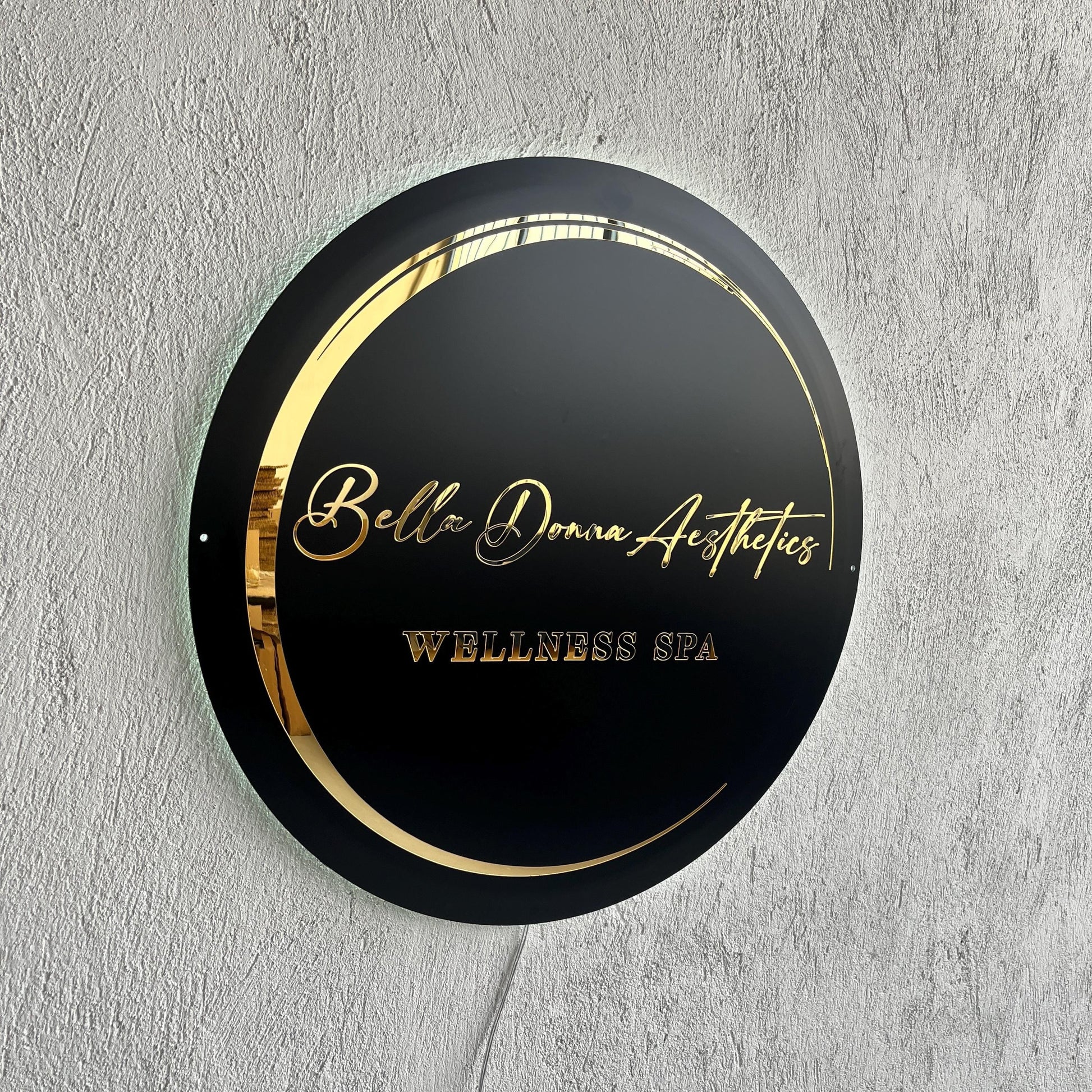 Custom Black Neon Business Logo Sign, Backlit Acrylic Sign, Personalized Business Name Sign, Salon Wall Decor, Office Sign, Storefront Sign