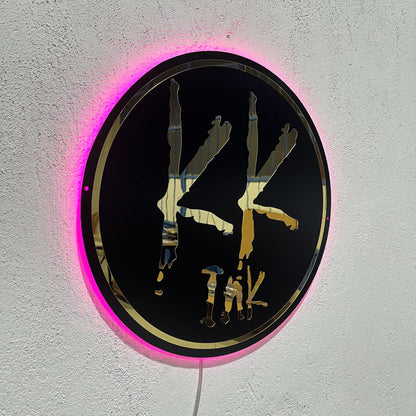 Custom Black Neon Business Logo Sign, Backlit Acrylic Sign, Personalized Business Name Sign, Salon Wall Decor, Office Sign, Storefront Sign