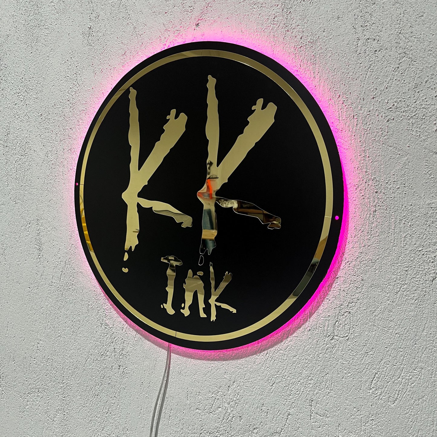 Custom Black Neon Business Logo Sign, Backlit Acrylic Sign, Personalized Business Name Sign, Salon Wall Decor, Office Sign, Storefront Sign
