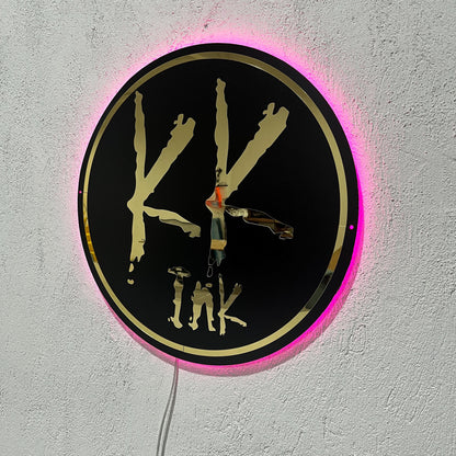 Custom Black Neon Business Logo Sign, Backlit Acrylic Sign, Personalized Business Name Sign, Salon Wall Decor, Office Sign, Storefront Sign