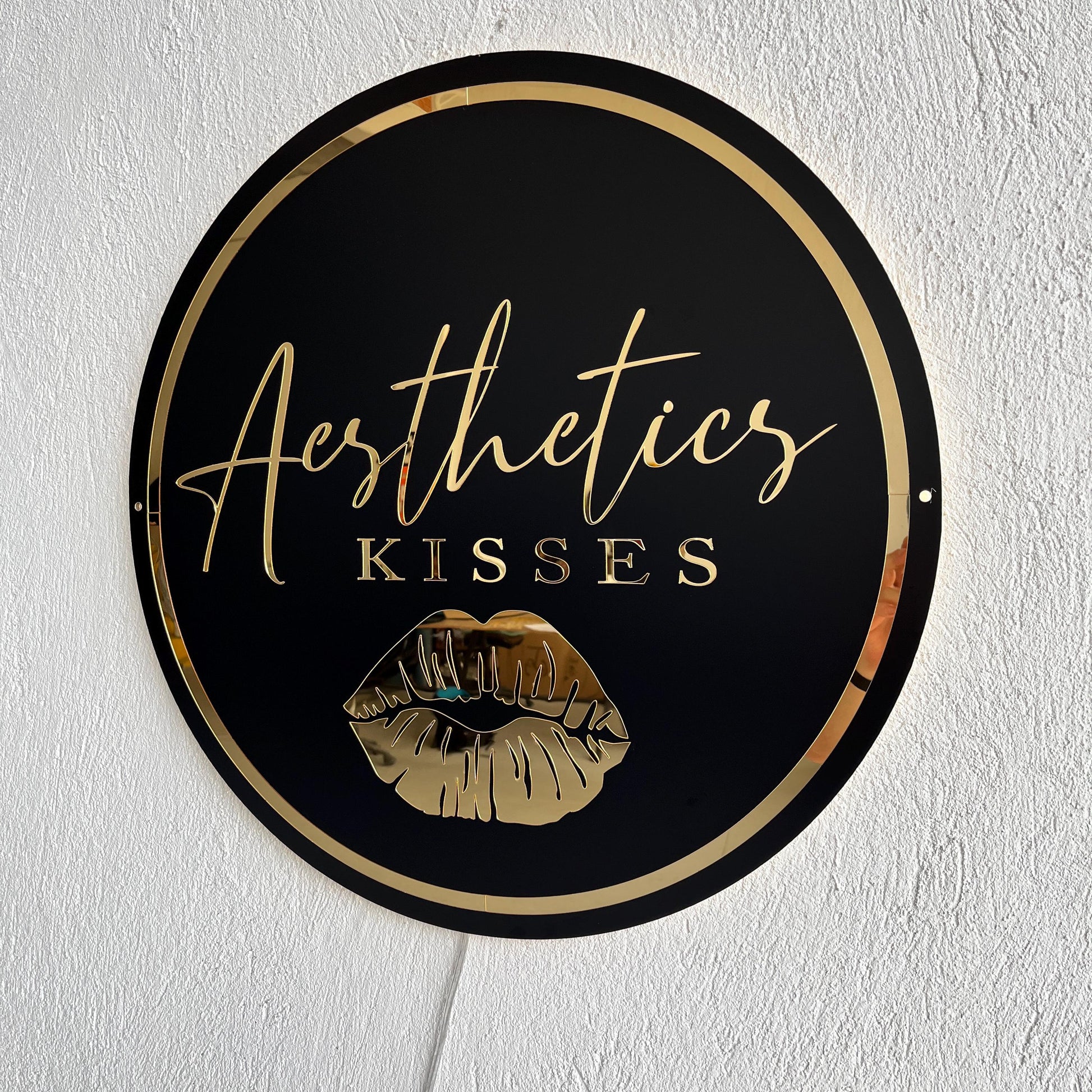 Custom Black Neon Business Logo Sign, Backlit Acrylic Sign, Personalized Business Name Sign, Salon Wall Decor, Office Sign, Storefront Sign