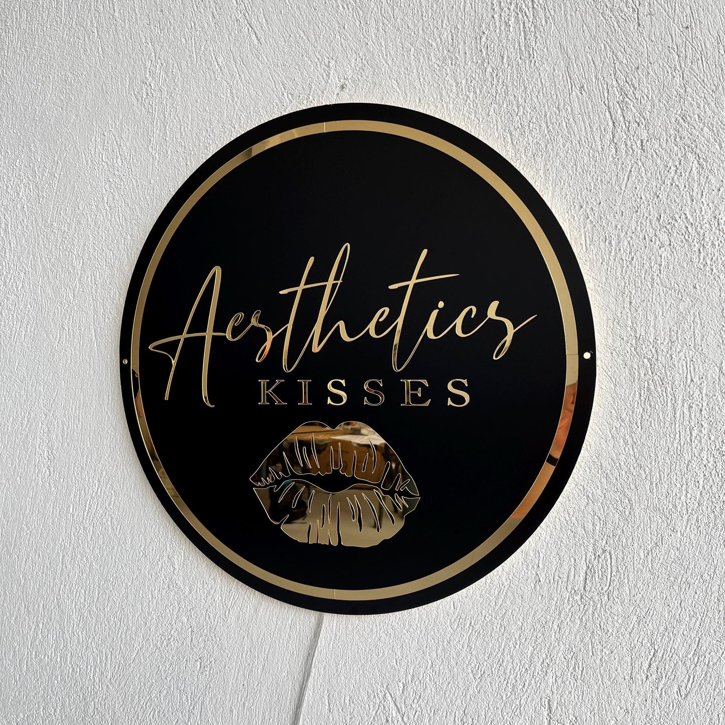 Custom Black Neon Business Logo Sign, Backlit Acrylic Sign, Personalized Business Name Sign, Salon Wall Decor, Office Sign, Storefront Sign