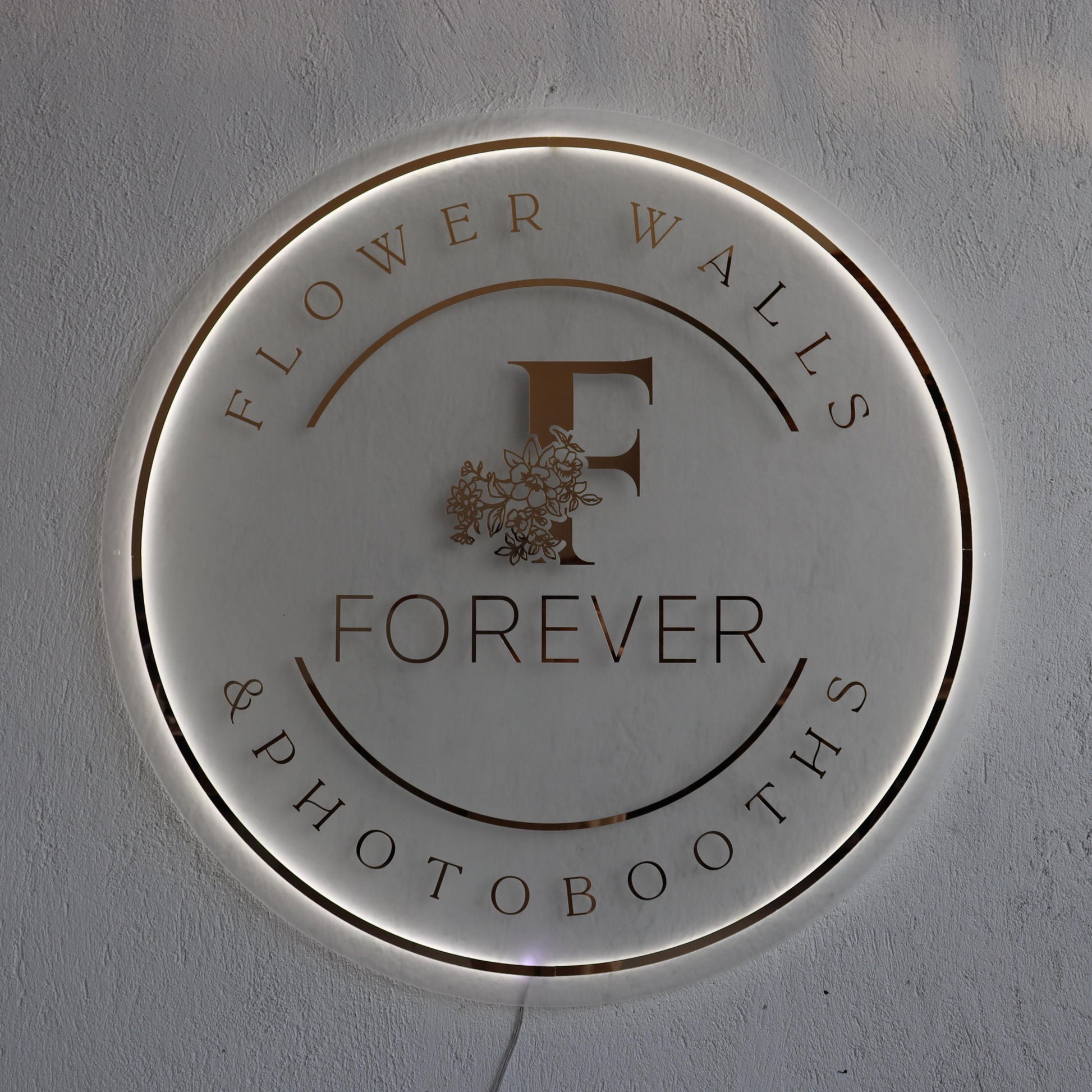 Frosted Custom Sign Business Logo, Backlit Acrylic Sign, Personalized Business Name Sign, Salon Wall Decor, Office Sign, Storefront Sign