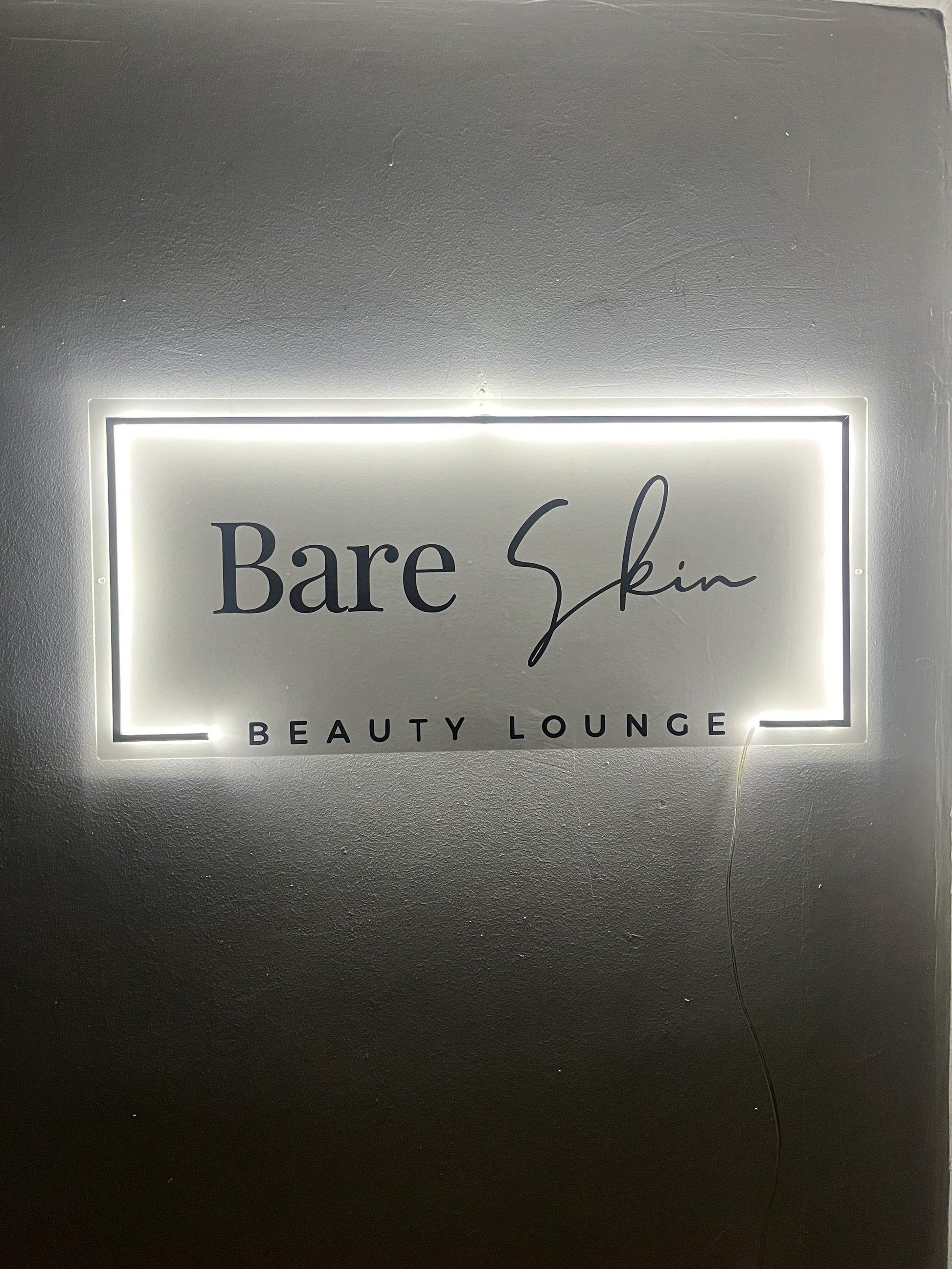 Frosted Acrylic Rectangle Custom Neon Sign, Backlit Acrylic Sign, Personalized Business Name Sign, Salon Wall Decor, Office Sign, Store Sign