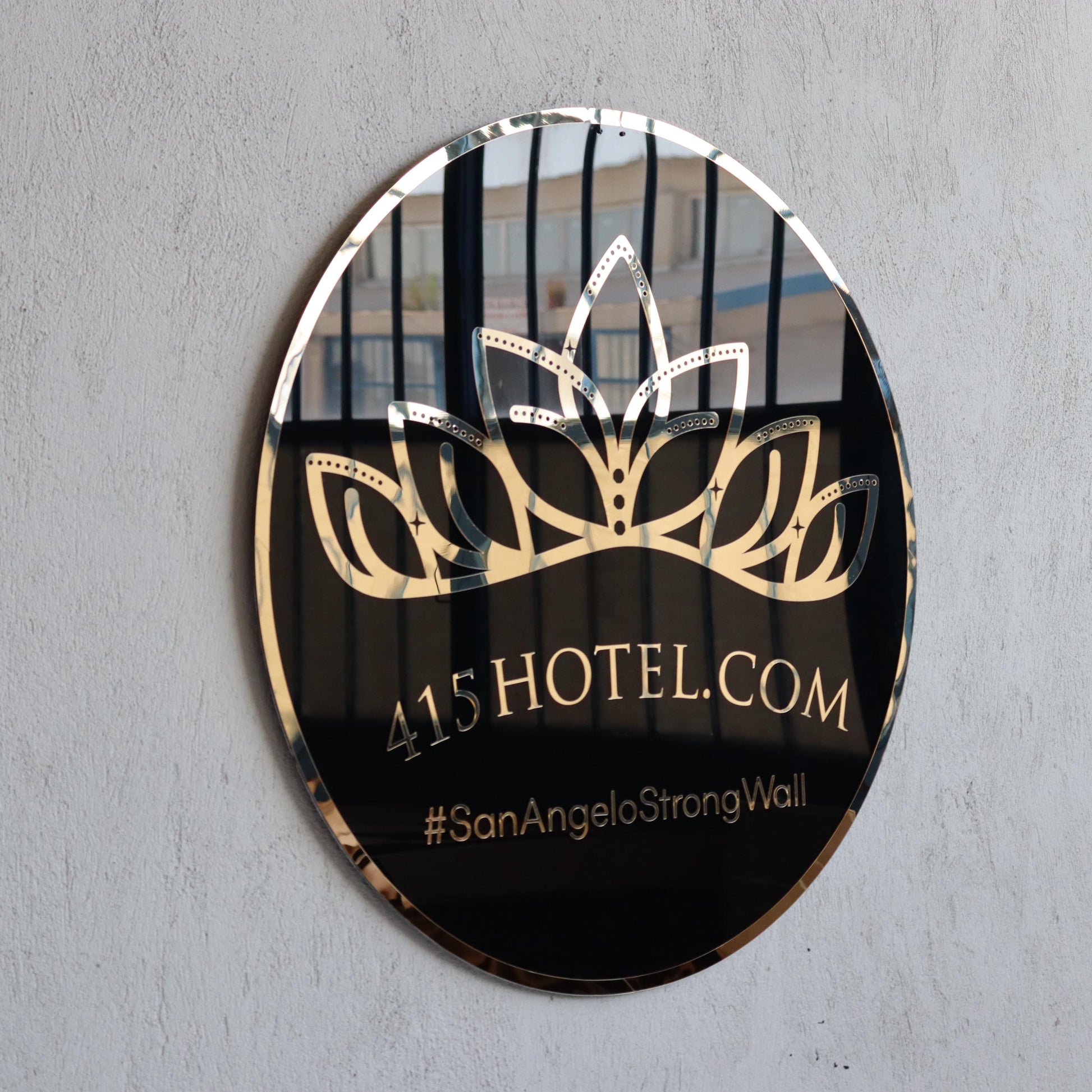 Business Round Mirror Logo Sign, Custom 3D Acrylic Sign, Modern Office Wall Decor, Personalized Company Logo, Reception Desk Sign