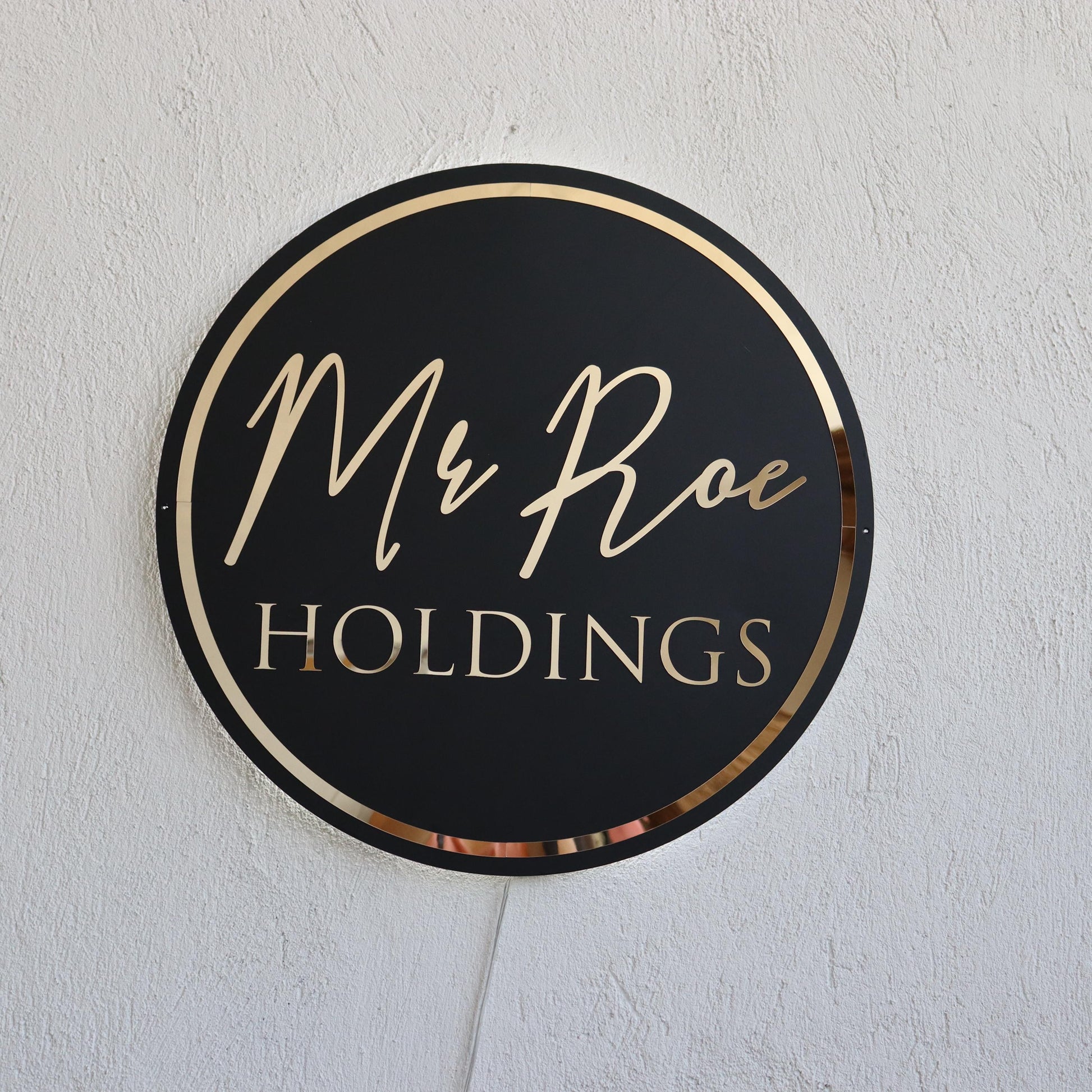 Custom Black Neon Business Logo Sign, Backlit Acrylic Sign, Personalized Business Name Sign, Salon Wall Decor, Office Sign, Storefront Sign