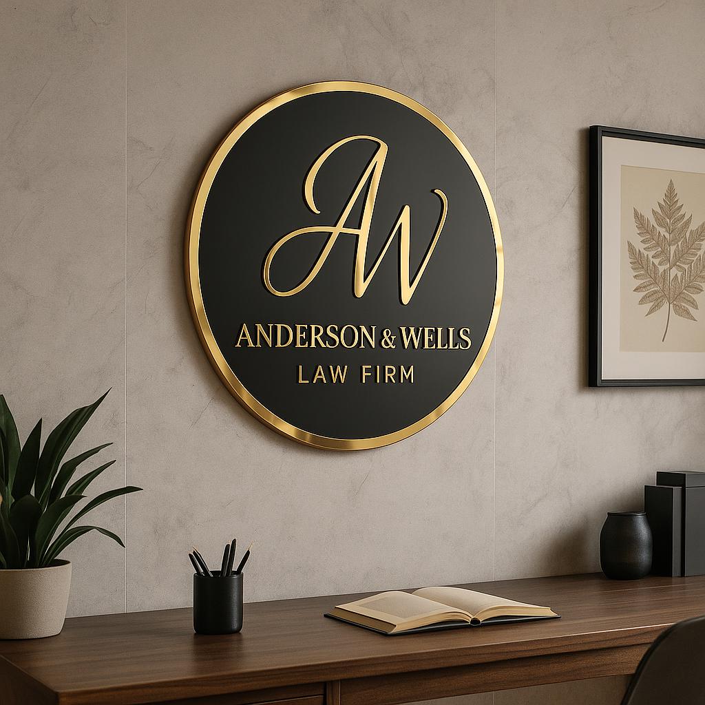 Custom Round Acrylic Salon Sign, Personalized Beauty Studio Wall Logo, Business Name Sign for Esthetician, Spa or Nail Room Decor