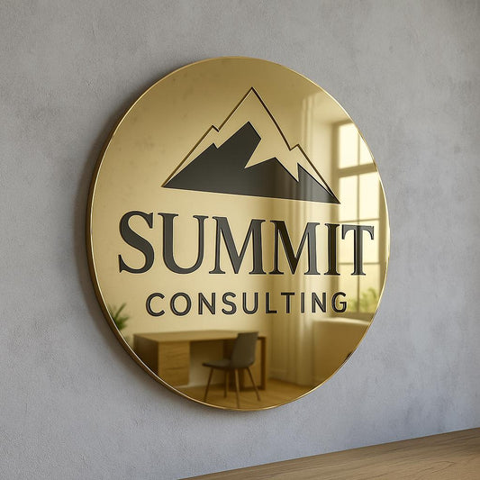 Custom Round Acrylic Salon Sign, Personalized Beauty Studio Wall Logo, Business Name Sign for Esthetician, Spa or Nail Room Decor