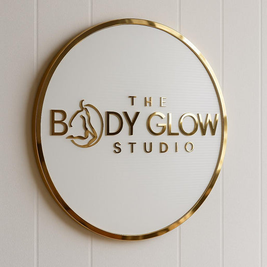 Custom Round Acrylic Salon Sign, Personalized Beauty Studio Wall Logo, Business Name Sign for Esthetician, Spa or Nail Room Decor