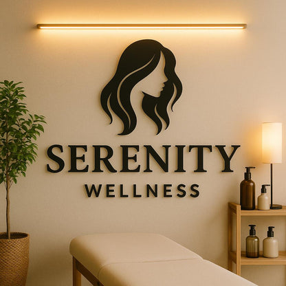 Business Logo Sign, Reception Logo Sign, Beauty Salon Sign, Laser Cut Logo Sign, 3D Business Sign, Business Signboard, Aesthetic Salon Sign