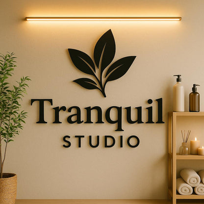 Business Logo Sign, Reception Logo Sign, Beauty Salon Sign, Laser Cut Logo Sign, 3D Business Sign, Business Signboard, Aesthetic Salon Sign