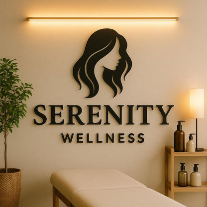 Business Logo Sign, Reception Logo Sign, Beauty Salon Sign, Laser Cut Logo Sign, 3D Business Sign, Business Signboard, Aesthetic Salon Sign