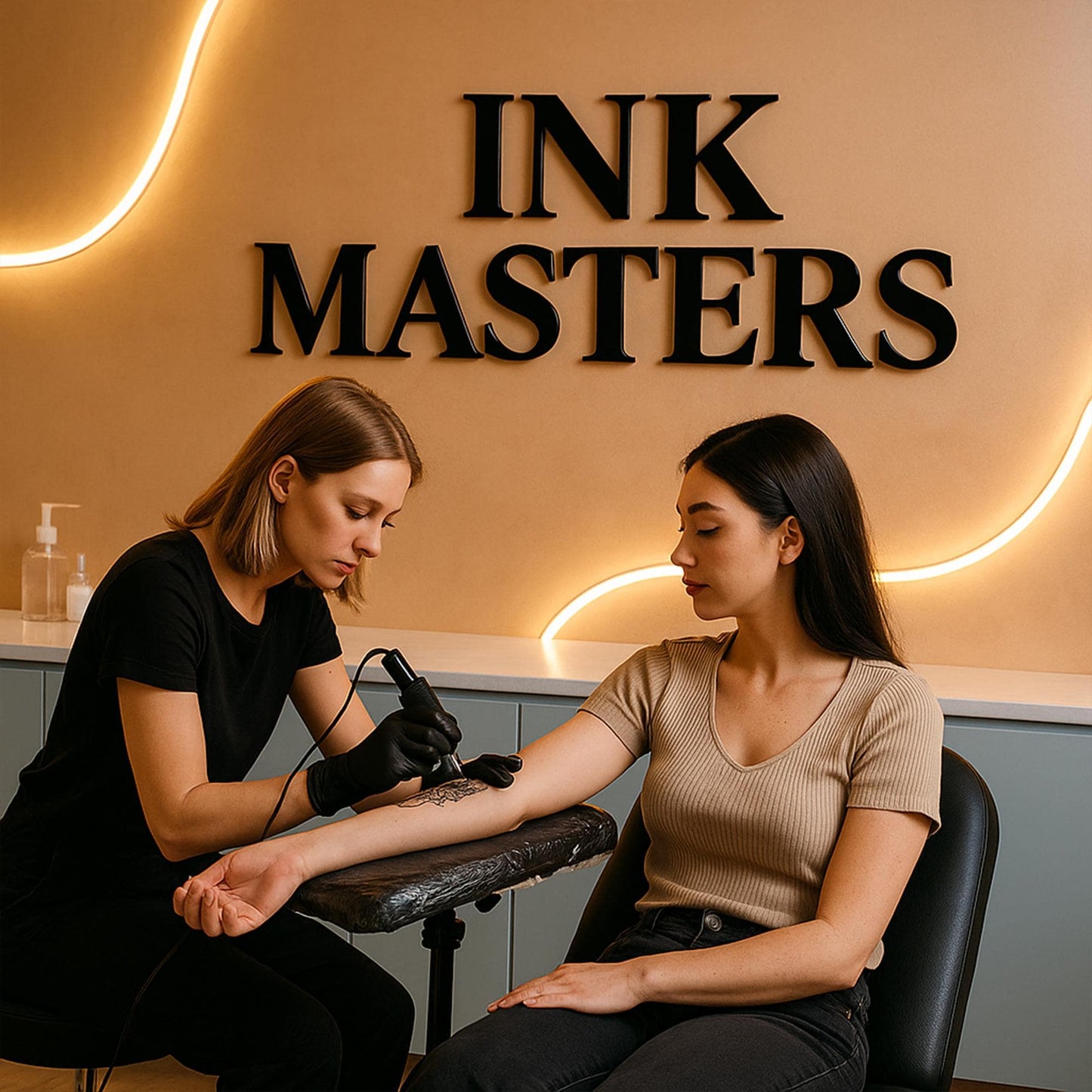 Custom Tattoo Studio Wall Sign | Personalized Business Name Sign for Tattoo Parlors | Modern 3D Acrylic Tattoo Wall Decor for Artists