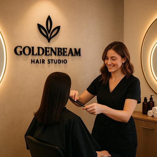 Custom Hair Salon Studio Sign for Wall Decor, Modern Personalized Beauty Salon Business Logo Signage for Hairdresser Barbershop