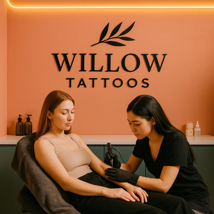Custom Tattoo Studio Wall Sign | Personalized Business Name Sign for Tattoo Parlors | Modern 3D Acrylic Tattoo Wall Decor for Artists