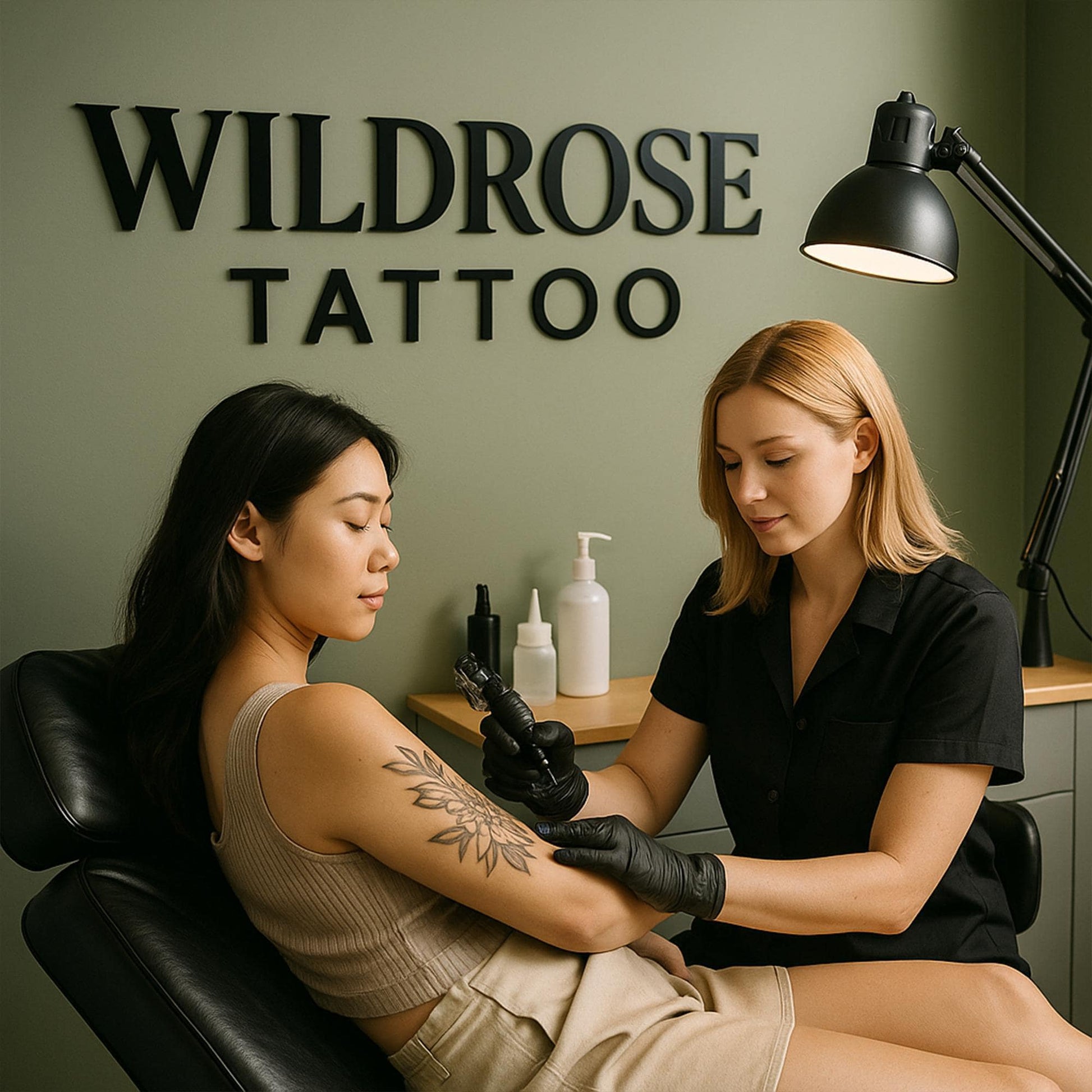 Custom Tattoo Studio Wall Sign | Personalized Business Name Sign for Tattoo Parlors | Modern 3D Acrylic Tattoo Wall Decor for Artists