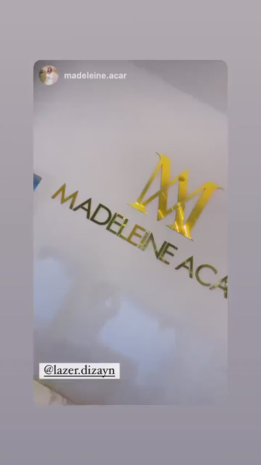 Business Logo Sign, Reception Logo Sign, Beauty Salon Sign, Laser Cut Logo Sign, 3D Business Sign, Business Signboard, Aesthetic Salon Sign